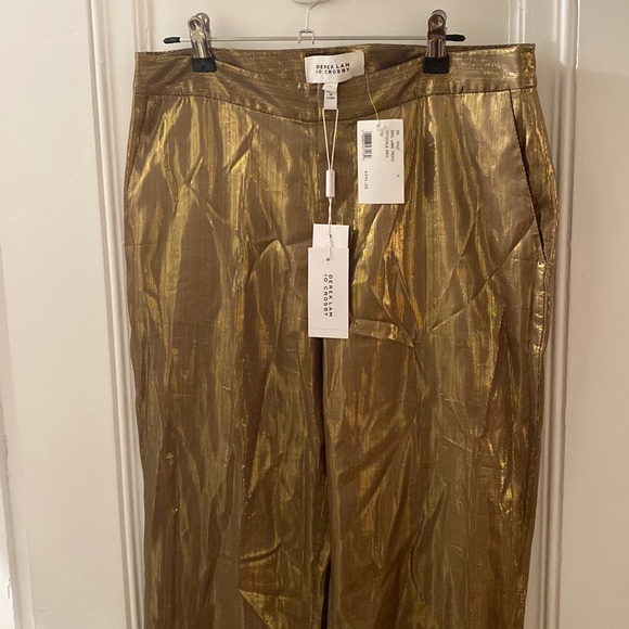 DEREK LAM CROSBY LAMÉ PANTS - Picture 3 of 7